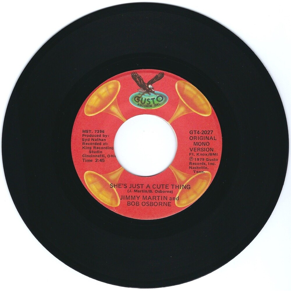 Jimmy Martin & Bobby Osborne 45 She's Just A Cute Thing / Blue Eyed Darlin' EX